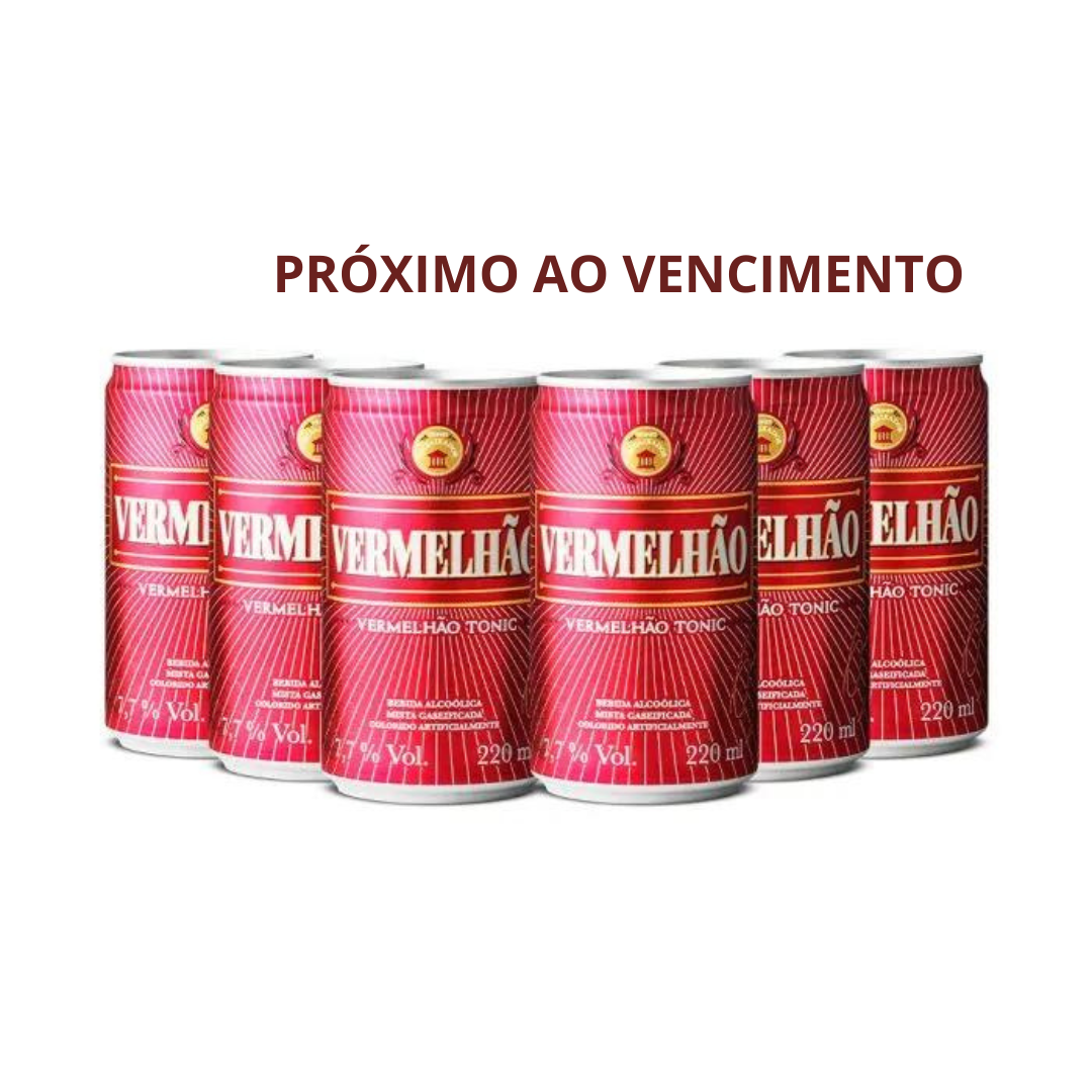 Vermelhão Tonic - Lata 220ml pack com 06 unidades